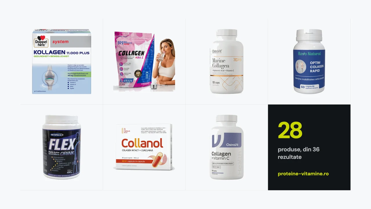 Pudre, capsule si flacoane de colagen comparate