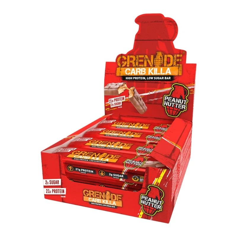 Batoane Proteice Grenade cu aroma de Peanut Nutter 12 x 60g
