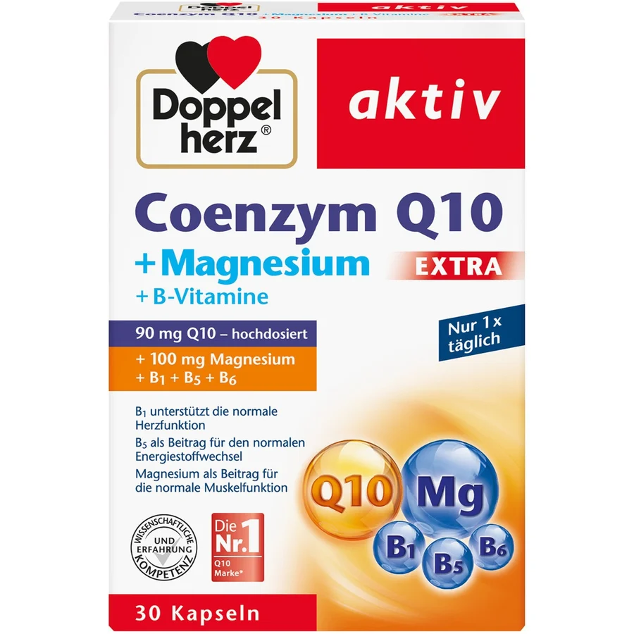 Doppelherz Aktiv Coenzima Q10 extra 90mg + Magneziu, 30 capsule