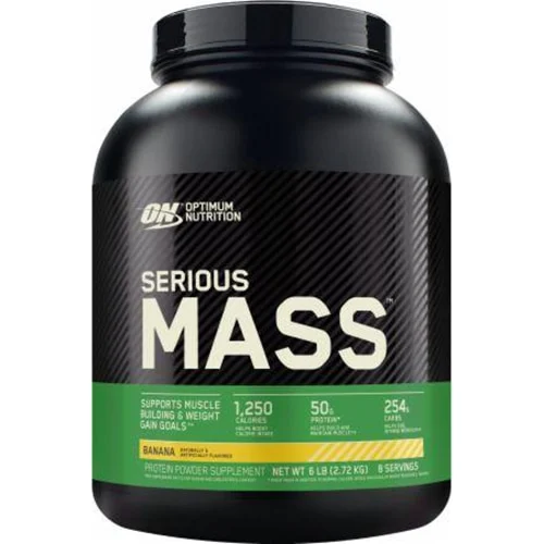 Gainer, proteine din zer Optimum Nutrition, ON Serious Mass, aroma banane, 2.73 kg