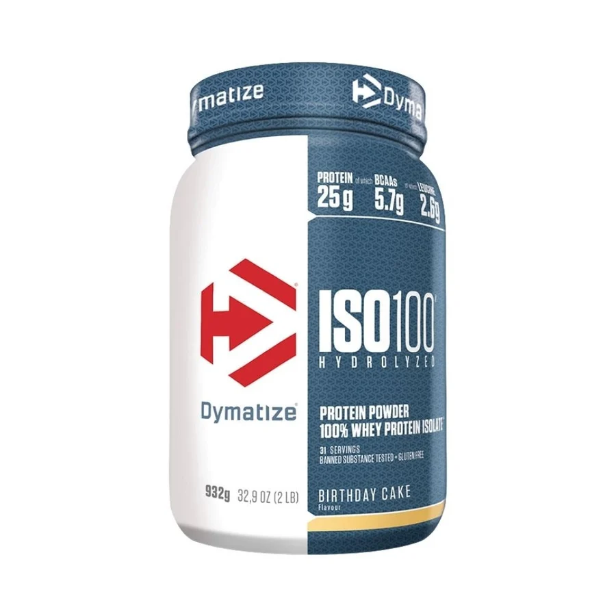 Izolat proteic din zer Dymatize ISO 100 Aroma Birthday Cake, 900 g