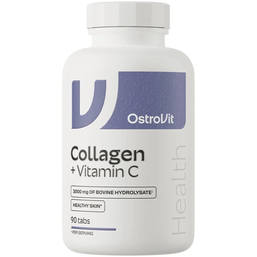 OstroVit Collagen, supliment alimentar pentru sustinerea sanatatii pielii, oaselor si articulatiilor, 3000 mg colagen hidrolizat per portie, 90 tablete
