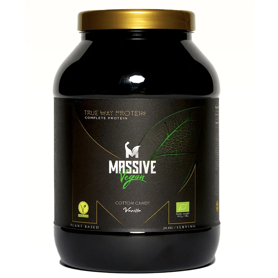 Proteina Hidrolizata Vegana Bio, Massive Vegan, 907g, 30portii, Cotton Candy Vanilla