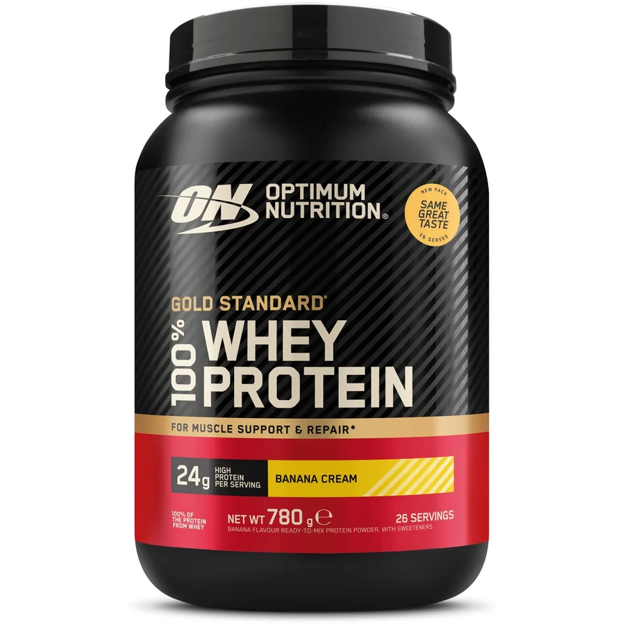Proteine din zer, pudra proteica Optimum Nutrition, ON 100% Whey Gold Standard, aroma banane, 780g