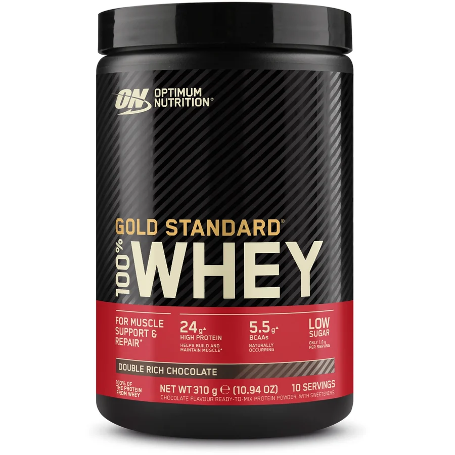 Proteine din zer, pudra proteica Optimum Nutrition, ON 100% Whey Gold Standard, aroma ciocolata, 300g