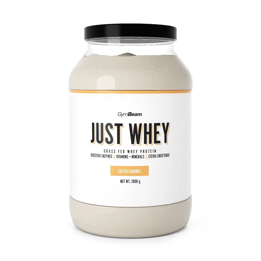 Proteine Just Whey, GymBeam, 2000 g, caramel sarat