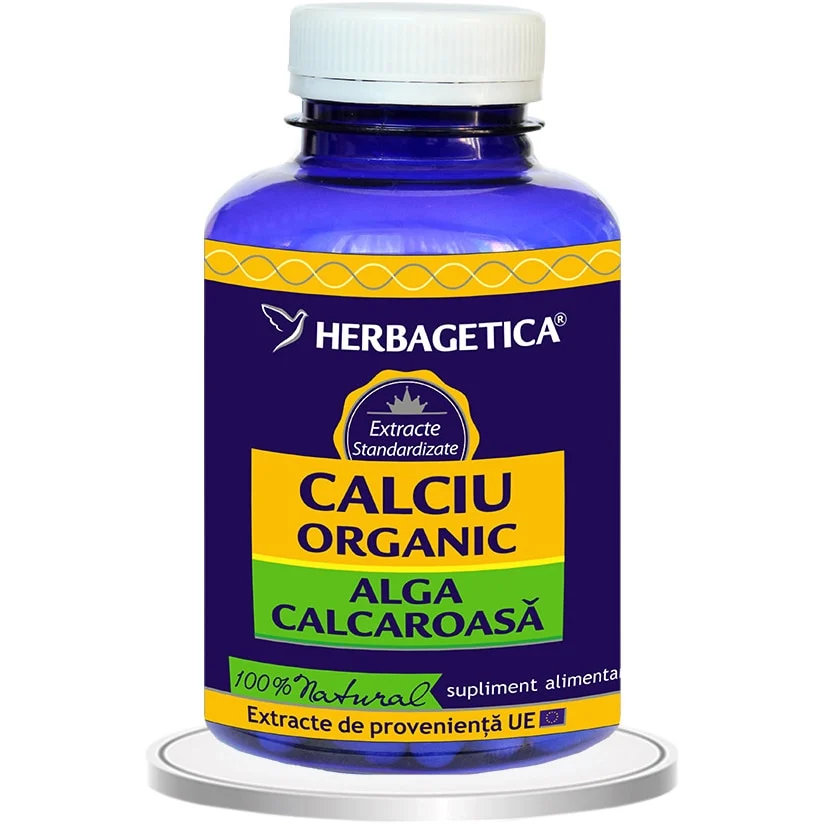 Supliment alimentar Calciu Organic Herbagetica, 120 capsule