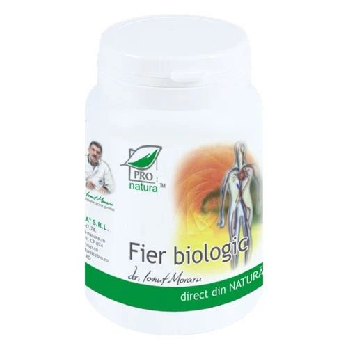 Supliment alimentar Fier Biologic, Pro Natura, 60 Capsule