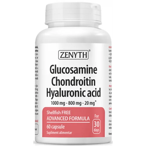 Supliment alimentar Glucosamine, Chondroitin, Hyaluronic Acid Zenyth, 60 capsule