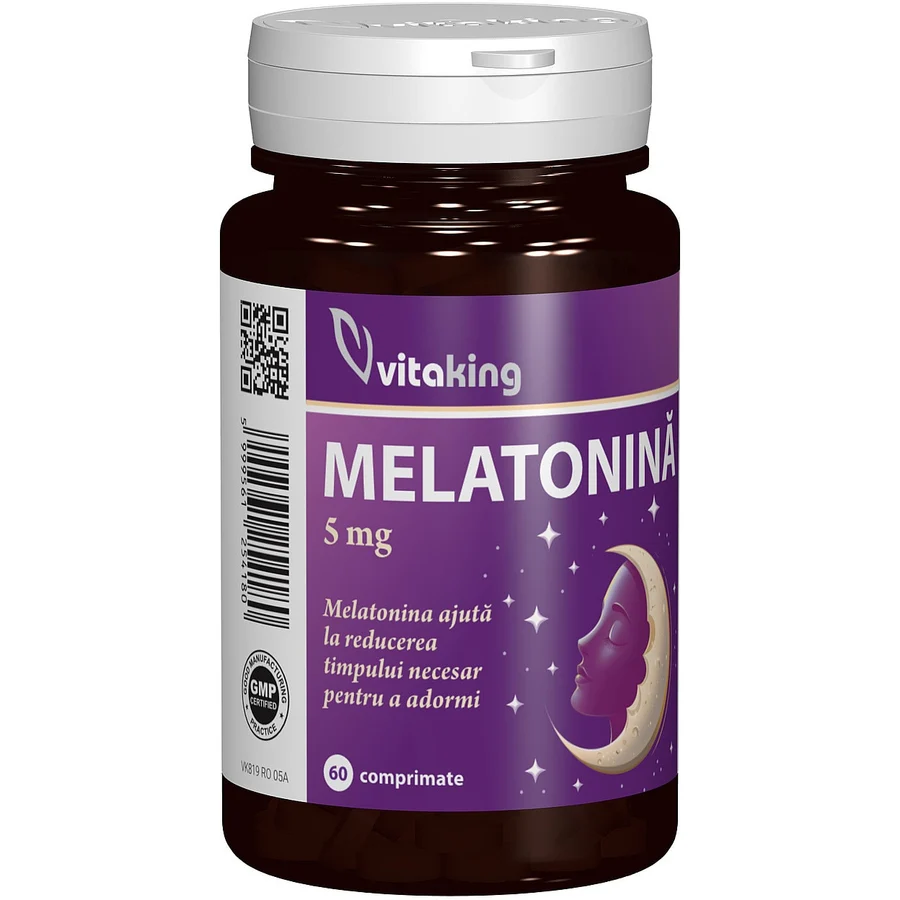 Supliment alimentar Melatonina 5mg, Vitaking, 60 comprimate