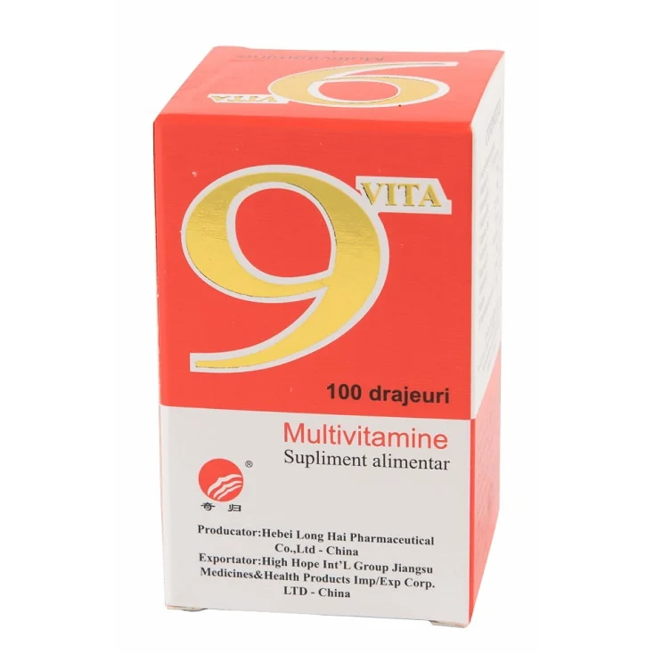 Supliment alimentar Multivitamine 9Vita, 100 drajeuri