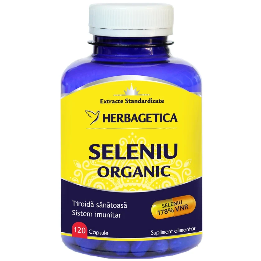 Supliment Alimentar Seleniu Organic Herbagetica, 120 capsule