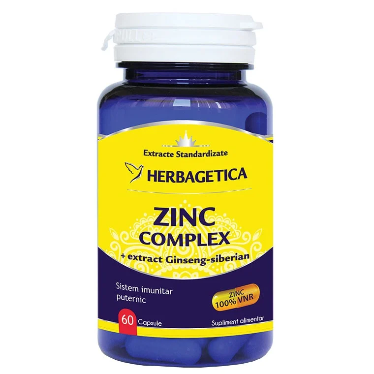 Supliment Alimentar Zinc Complex Herbagetica, 60 capsule
