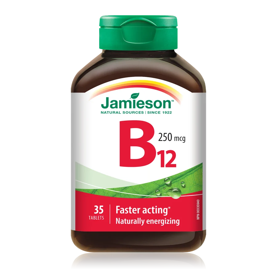 Vitamina B12 absorbtie rapida 250mcg, Jamieson, 35 tablete