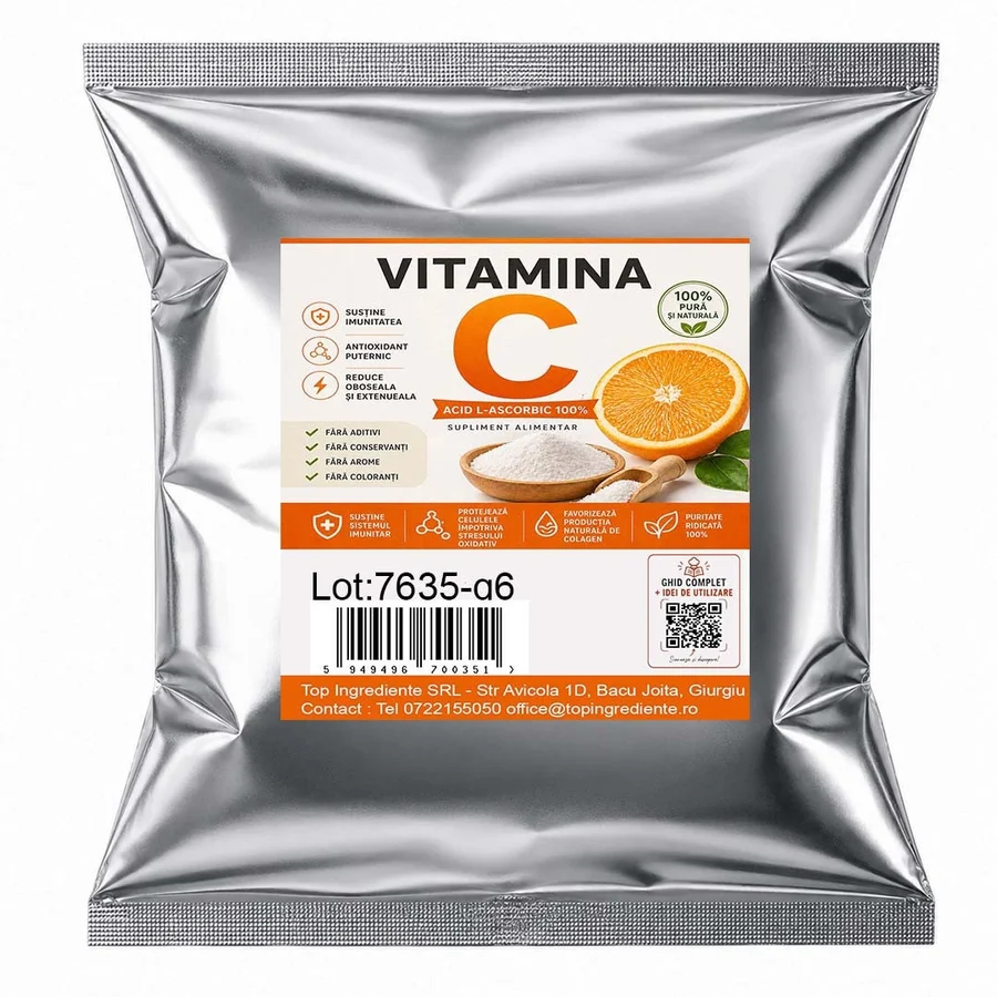 Vitamina C pudra Acid Ascorbic, Punga 500g