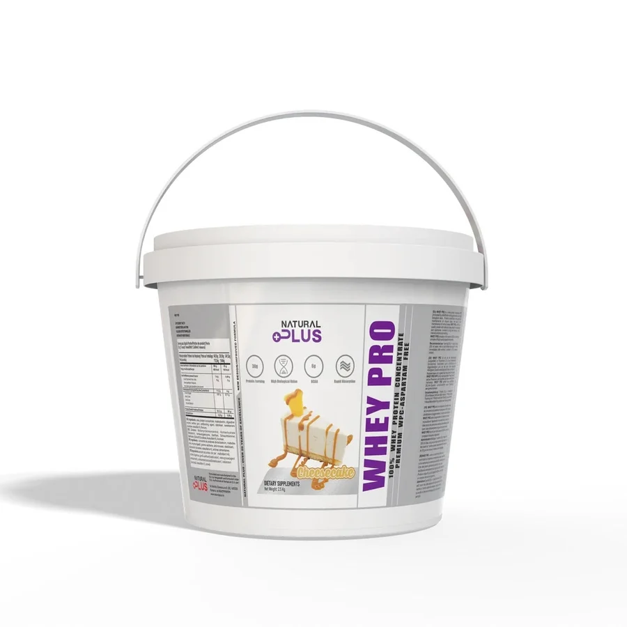 Whey Pro Premium Natural Plus, proteina concentrata din zer, 4000 g, Cheesecake